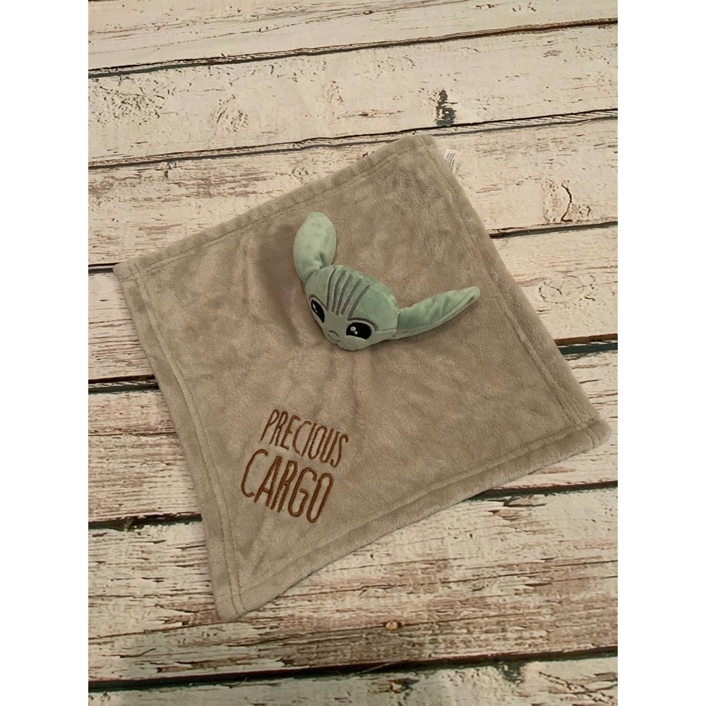 Star Wars Mandalorian Grogu Baby Yoda Lovey Security Blanket Precious Cargo Grey